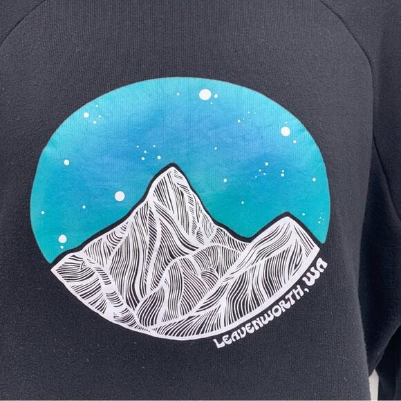 Leavenworth WA Destination Cropped Crewneck Sweatshirt Size Small - Picture 4 of 6